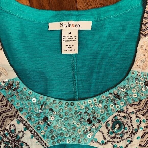 Style & Co Embellished Tank - Picture 5 of 7